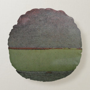 Teal blue Pink Green rusted Round Cushion