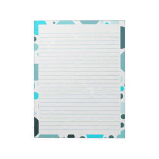 Teal Blue Polka Dots Notepad