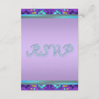 Teal Blue Purple RSVP Template