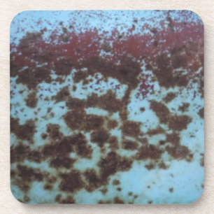 Teal Blue & Purple Rusted background Coaster