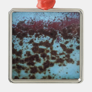 Teal Blue & Purple Rusted background Metal Tree Decoration