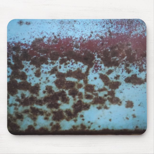 Teal Blue & Purple Rusted background Mouse Mat (Front)