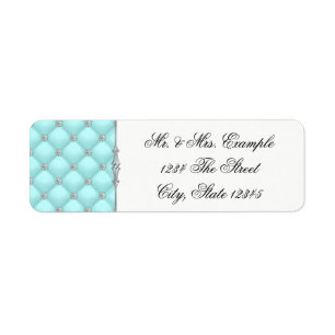 Teal Blue Return Address Labels