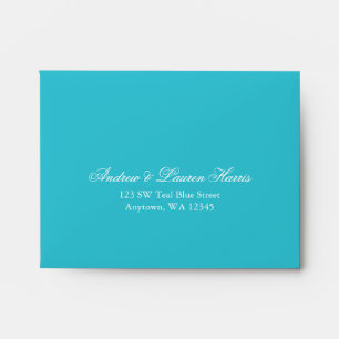 Teal Blue RSVP Return Address A2 Envelopes