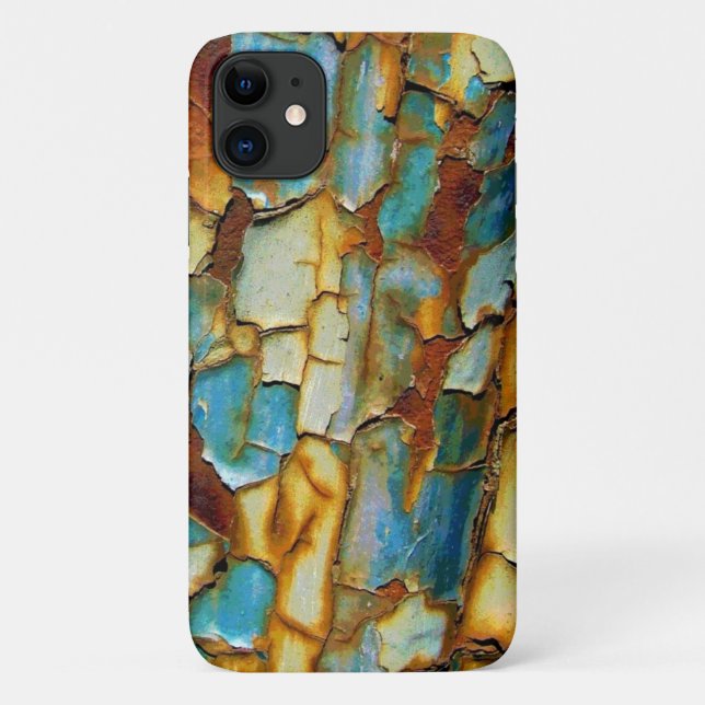 Teal Blue Rusty Chipping Paint  case (Back)