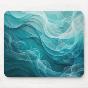 Teal Blue Sea Sky Swirly Dreamy Mouse Mat