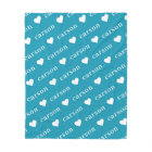 Teal Blue Simple Personalised Repeating Name
