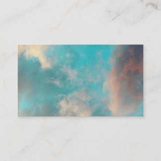 Teal Blue Sky and Clouds Business Card