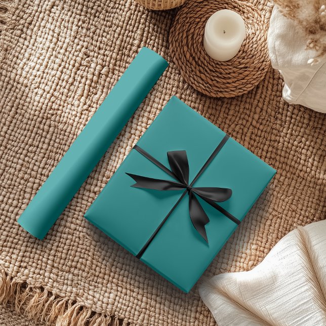 Teal Blue Solid Colour | Classic | Elegant Wrapping Paper (Creator Uploaded)