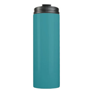 Teal blue solid colour thermal tumbler