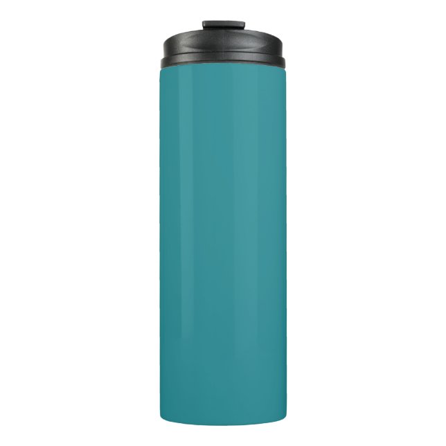 Teal blue solid colour thermal tumbler (Front)