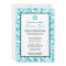 Teal Blue Swirl Damask Bat Mitzvah Invitations