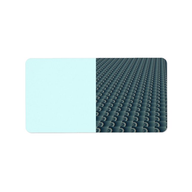 Teal Blue Texturised Pattern Label (Front)
