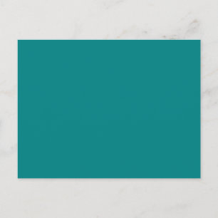 Teal Blue Turquoise Aqua Solid Colour Background Postcard