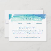 Teal Blue Watercolor Tie Dye Bat Mitzvah Rsvp Invitation Zazzle