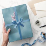 Teal Blue Wedding   Wrapping Paper<br><div class="desc">Teal Blue wedding with bride and groom</div>