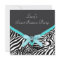 Teal Blue Zebra Birthday Party