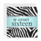 Teal Blue Zebra Sweet Sixteen Birthday Party