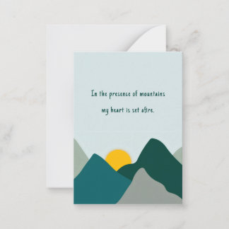 Teal Boho Mountain Card