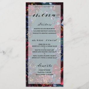 Teal Bordeaux Sapphire Jewel Tone Wedding 2 Menu