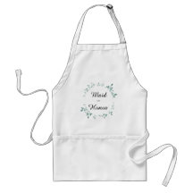 Teal Botanical Textured Effect Maid of Honor