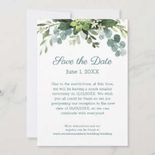 Teal Bouquet Reception - Save the Date Invitation