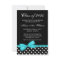 Teal Bow Polka Dots Graduation Announcement