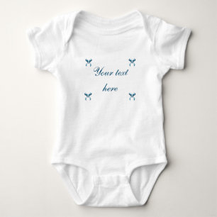 Teal Bows Personalised Infant Creeper