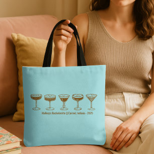Teal Bridesmaid Espresso Martini Bachelorette  Tote Bag