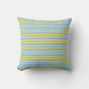 Teal Brown Stripes Seamless Pattern Cushion