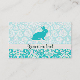 Teal Bunny Business Card