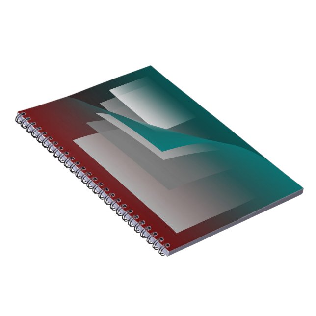 Teal burgundy grey pages notebook (Right Side)