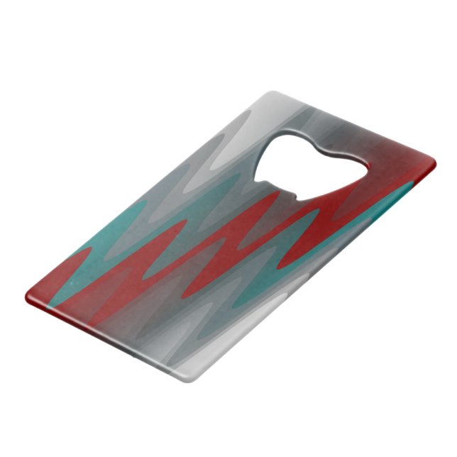 teal burgundy grey waves (Front Angled)