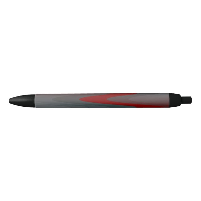 teal burgundy grey waves black ink pen (Front)