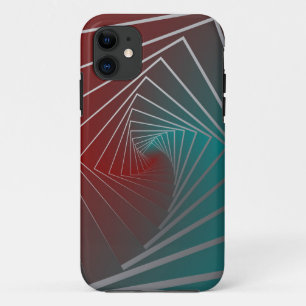teal burgundy spin iPhone 11 case