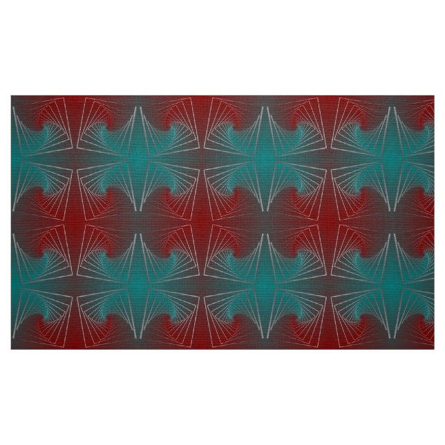 teal burgundy spin fabric (Fat Quarter)