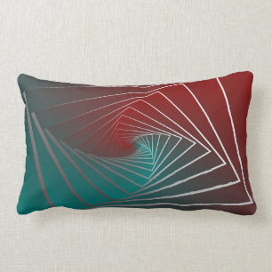 teal burgundy spin lumbar cushion