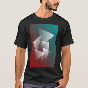 teal burgundy white T-Shirt