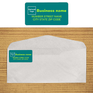 Teal Business Address Label
