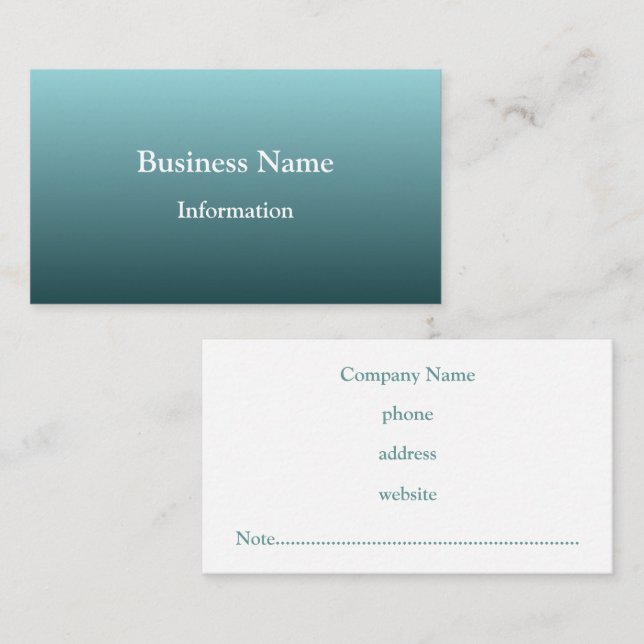 Teal Business Card (Front/Back)