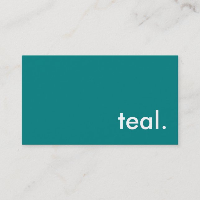 teal. business card (Front)