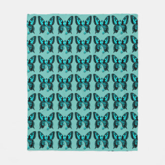 Teal Butterfly awareness Fleece Blanket