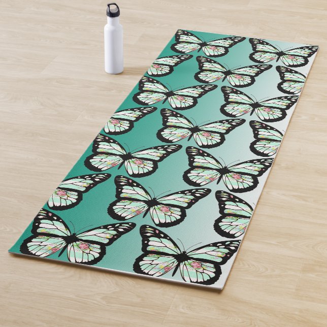 Teal Butterfly Yoga Mat (In Situ)