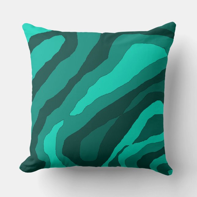 Teal Camo Cushion (Front)