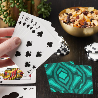 Teal Camo Playing Cards