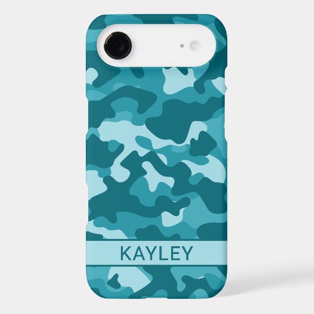 Teal Camouflage Personalized (Back)