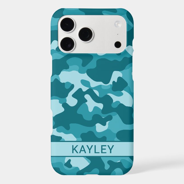Teal Camouflage Personalized (Back)