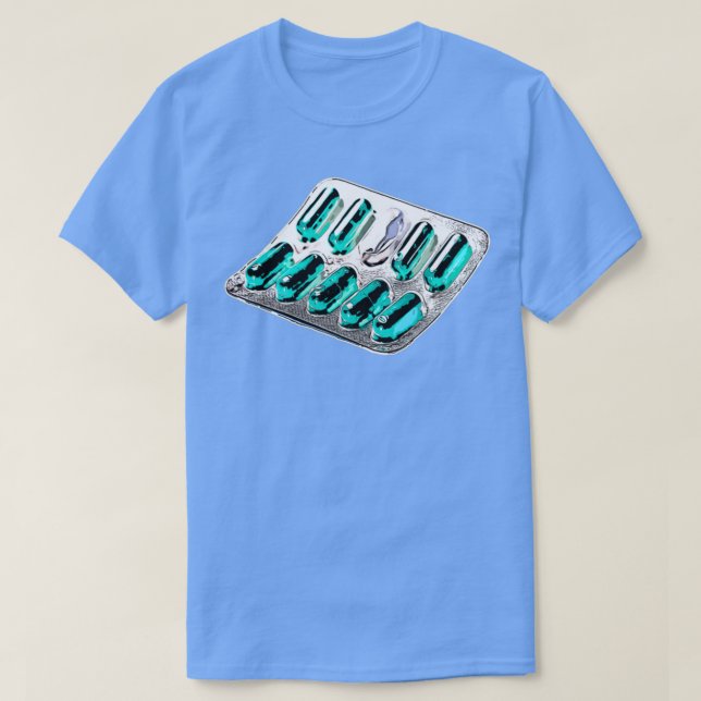 Teal capsule pills T-Shirt (Design Front)