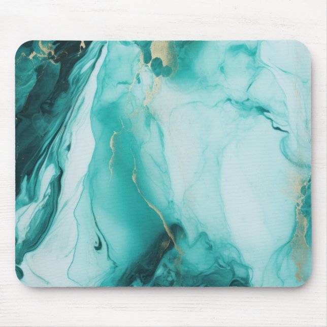 Teal Carrara Mouse Mat (Front)