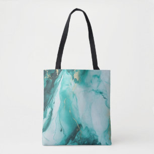 Teal Carrara Tote Bag